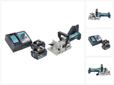 Produktbild von Makita DPJ 180 RM Akku Nutfräse 18 V 100 mm + 2x Akku 4,0 Ah + Ladegerät