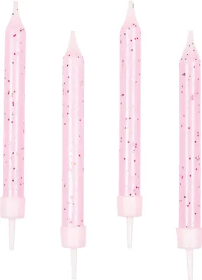 Produktbild von 10 Candy Princess Geburtstagskerzen rosa