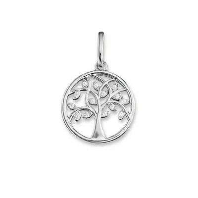 Immagine prodotto di Ciondolo albero della vita zirconi 925/- argento rodiato lucido