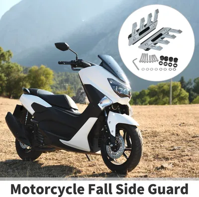 Produktbild von 1 Satz Motorrad-Fallseitenschutz Vordergabelschutz Frontschutzblechschutz Seitenschutz Aluminiumlegierung Titanfarbe