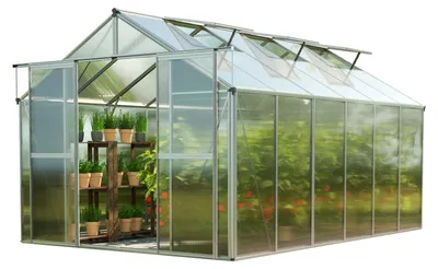 Produktbild von GFP Gewächshaus Topas 6 aus Alu 225x384 cm ca. 8 mm Doppelstegplatten formstabil & witterungsbeständig