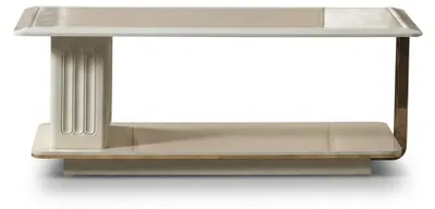 Productafbeelding van Gouden salontafel, effen kleur, modern design, imitatiemarmer, laag model