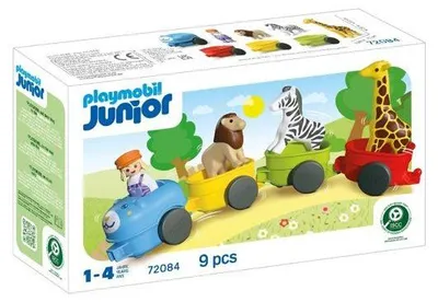 Zdjęcie produktu dla PLAYMOBIL Junior 72084 Pociąg ze zwierzętami