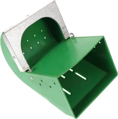 Image de Hooibaak pour petits animaux - Gamelle pour hamster - Évite le gaspillage - Facile à remplir - 18 x 14 x 14 cm - Vert foncé