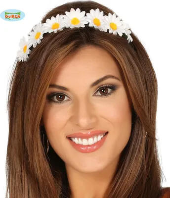 Produktbild von Blumen-Haarschmuck Margeriten weiss-gelb