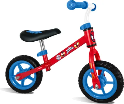 Obrázek produktu pro Bicicleta fara pedale copii Spidey, Stamp, Otel, 10", 1-3 ani, Rosu/Albastru