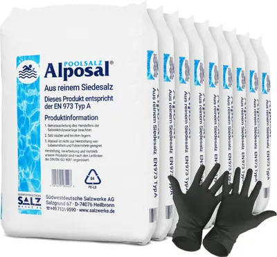 Produktbild von 9x Alposal Poolsalz | Sack (25 kg) - B084619SX7