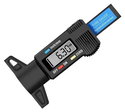 Zdjęcie produktu dla Cyfrowy miernik głębokości bieżnika opon, zakres 0-25,4 mm, wyświetlacz LCD, suwmiarka do samochodów osobowych, ciężarówek i motocykli