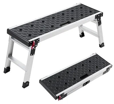 Klappbares Arbeitspodest 91x31x42 cm, Alu, 226,8 kg Tragkraft
