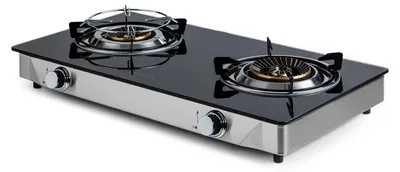 Obrázok produktu pre Klarstein Plynový varič 2-horákový, 7,7 kW vstavaný plynový varič pre vnútorné použitie, plynový sporák z nehrdzavejúcej ocele pre obytné autá, moderný 2-horákový plynový sporák, prenosný campingový sporák