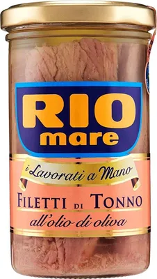 Produktbild von Rio Mare Filetti di Tonno in Olio di oliva Thunfischfilets in Olivenöl handgemacht 250g