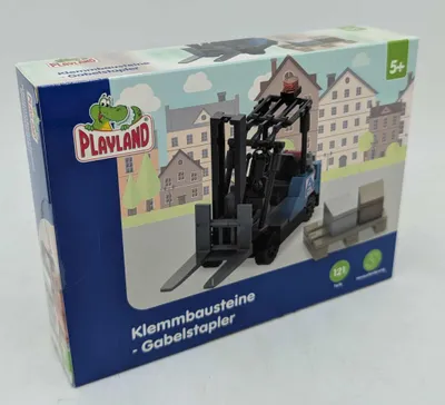 Produktbild von Playland ALDI Gabelstapler Klemmbausteine 121 Teile