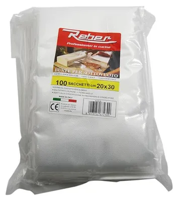 Immagine prodotto di Set di 100 buste 20x30 per confezionatrici sottovuoto 9701n e 9700n Reber 6723A
