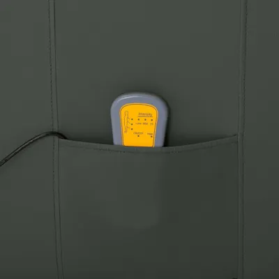 Image de vidaXL Fauteuil de massage Gris Similicuir