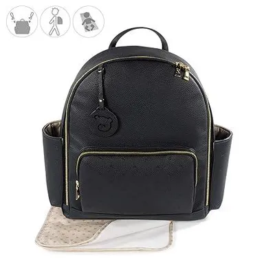 Image de pasito a pasito – Sac à dos porte-bébé noir / étoiles