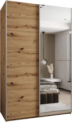 Produktbild von MEBLE KRYSPOL LUX 3 Schrank - 245,5x150x64cm - Artisan, Artisan, Silber