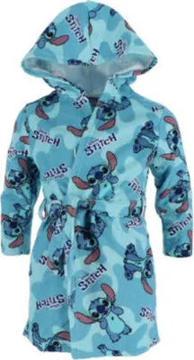 Produktbild von Disney Lilo und Stitch Kinder Mädchen Fleece Bademantel mit Kapuze Gr. 98