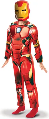 A child wearing an Iron Man costume.
