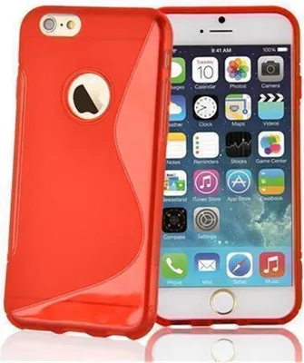 Immagine prodotto di Cadorabo custodia protettiva per Apple iPhone 6 / 6S custodia in silicone TPU rosso telefono cellulare caso