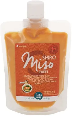 Productafbeelding van MISO SHIRO ZOETE PASTA (RIJSTPASTA MET SOI) BIOLOGISCH, 250 g - TERRASANA