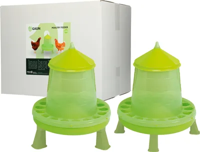 Produktbild von Gaun Geflügel Futterautomat mit Ständer limonengrün, Fassungsvermögen: 4 kg