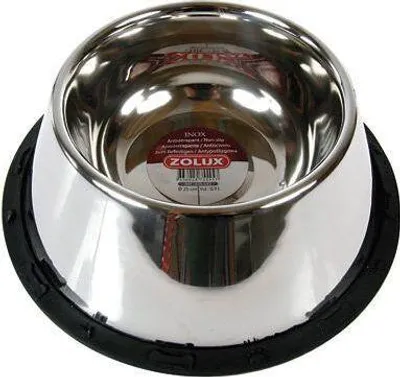 Produktbild von Zolux Schüssel Edelstahl auf Gummi für Spaniel 24 cm 0,95 l [475545]