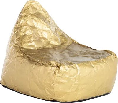 Produktbild von BELIANI Sitzsack Gold 73 x 75 cm Tropf Design Komfortable Sitzfläche antiallergische Füllung Leicht