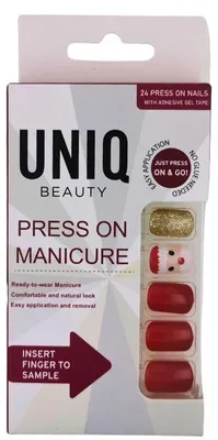 Image de UNIQ Click On Press On - Manucure - Ongles artificiels - Noël - 24 pièces