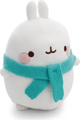 Produktbild von NICI Kuscheltier MOLANG mit Schal 24cm in Geschenkverpackung - weiß