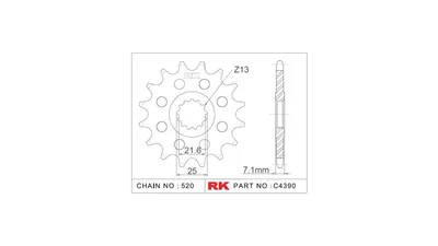 Zdjęcie produktu dla RK Ritzel 520 14Z Racing