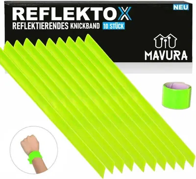 Produktbild von REFLEKTOX opaski odblaskowe bransoletka zatrzaskowa bransoletka świecąca bransoletka bezpieczeństwa bransoletka odblaskowa bransoletka odblaskowa [10 sztuk]