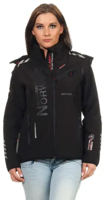 Produktbild von Geographical Norway Damen Softshell Jacke G-ROSE - SCHWARZ/SCHWARZ - L/3