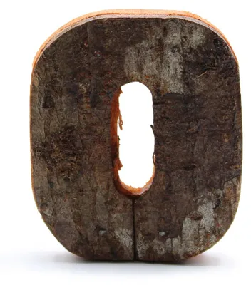 Productafbeelding van Rustieke boomschorsnummer - "0" - 7 cm