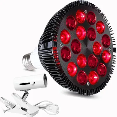 Produktbild von 18W LED Lampe PAR 38 Rotlichtlampe Infrarot-Lampe Rotlicht-Therapielampe zur Schmerzlinderung mit Lampenfassung