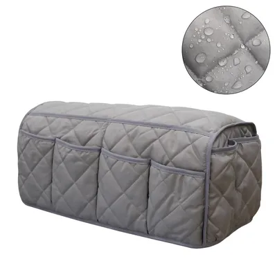 Produktbild von Armlehnen Organizer für Sofa, Couch, Stuhl mit 14 Taschen, wasserdichter Fernbedienungshalter, Grau