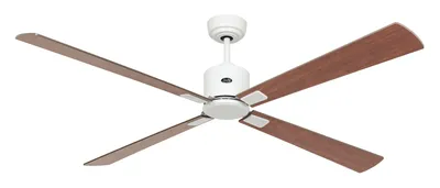 Obrázok produktu pre Energeticky úsporný stropný ventilátor s diaľkovým ovládaním Eco Neo III WiFi 152 cm biely Lopatky z orechového / čerešňového dreva
