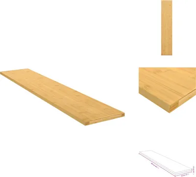 Immagine prodotto di vidaXL Mensola a muro 100x20x1,5 cm in bambù - Mensole a muro