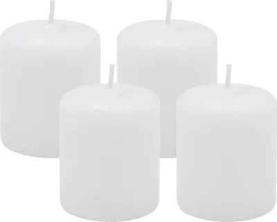 Produktbild von 4er Set Adventskranzkerzen Weiß Ø 50 x 60 mm