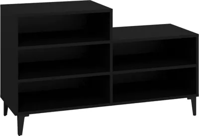 Obrázok produktu pre vidaXL Stojan na topánky čierny 102x36x60 cm Materiál drevo