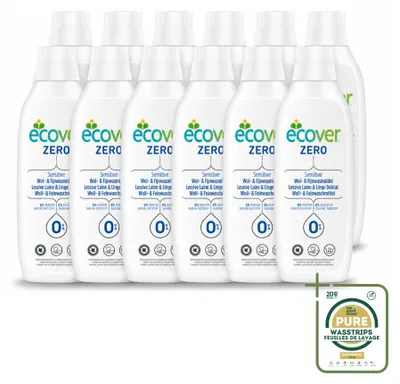 Produktbild von 12 x Ecover Feinwaschmittel für Wolle und Feines - 1 Liter - Vorratspackung - 12 Stücke
