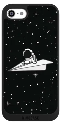 Produktbild von NIVOCASE Handyhülle für Apple iPhone SE (2022)  Hülle NIVOpure Case Schwarz Astronaut Comic Papier