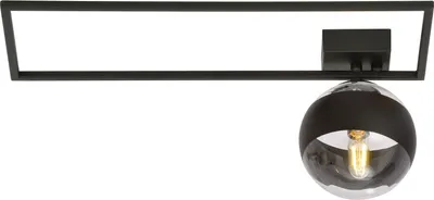 Zdjęcie produktu dla Lampa sufitowa IMAGO czarna 1xE14x10W metal wym:21x50x15cm IP20 Emibig