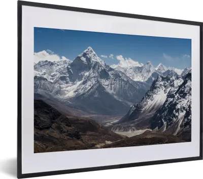 Produktbild von MuchoWow® Gerahmtes Poster Der Berg Ama Dablam vom Chola-Pass aus, Himalaya, Nepal 40x30 cm - Poster mit Schwarzem Bilderrahmen Wandposter Rahmen Foto Bilder - Bilderrahmen - Poster im Rahmen