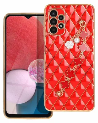 Produktbild von Schutzhülle Handy Hülle Trend Case mit einer Kette Design Cover kompatibel mit iPhone 12 Pro Rot