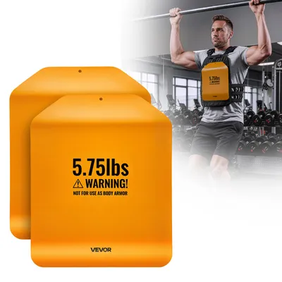 Obrázek produktu pro VEVOR závaží do zátěžových vest, sada 5,2 kg (2 x 2,6 kg), zakřivená závaží do zátěžových vest pro WOD a funkční trénink, ergonomická přídavná zátěž pro silový trénink, běh a fitness
