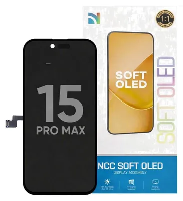 Produktbild von Kompatibles NCC High Refresh NCC SOFT OLED 120Hz Soft OLED Display Touchscreen Bildschirm Schwarz für Apple iPhone 15 Pro Max A2849, A3105 & Werkzeug