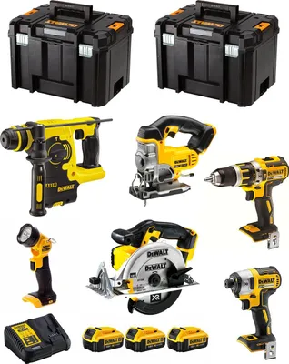 Produktbild von DeWALT Kit DCK699M3T (DCD795 + DCS391 + DCS331 + DCF887 + DCH253 + DCL040 + 3 x 4,0 Ah + DCB115 + 2 x TSTAK VI)