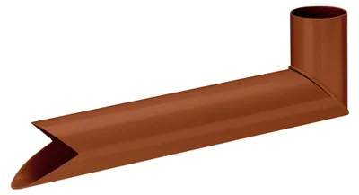 Produktbild von INEFA Wasserspeier Fallrohr, PVC DN50 / 50mm Braun Übergangsstück Regenrohr, Dachrinnenzubehör, einfache Steckmontage,  Germany