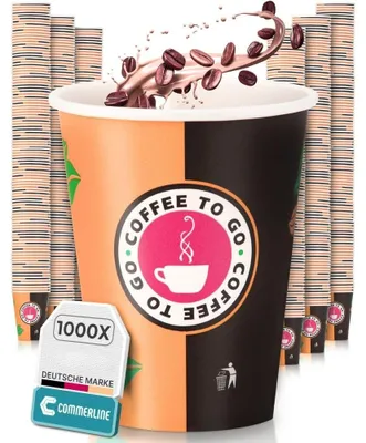 Produktbild von Papierbecher zum Mitnehmen – 1000 Stück, 480 ml