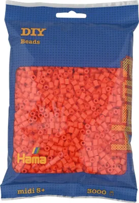 Image de Hama Sachet de 3000 perles à repasser midi orange